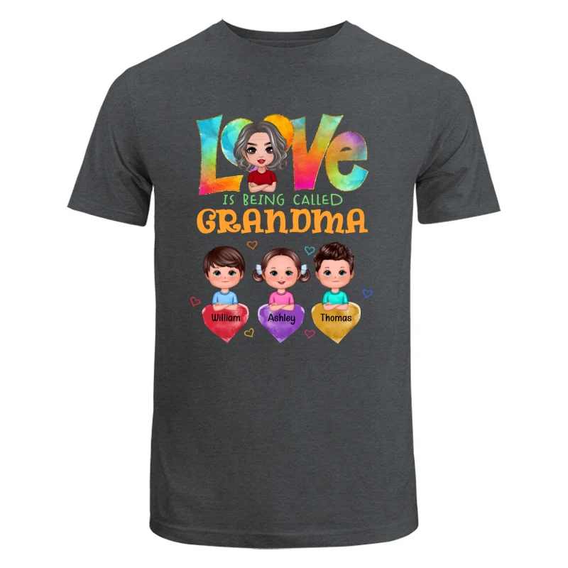 Doll Grandma With Grandkids Colorful Pattern Love Is Being Call Grandma Personalized Shirt - Image 6