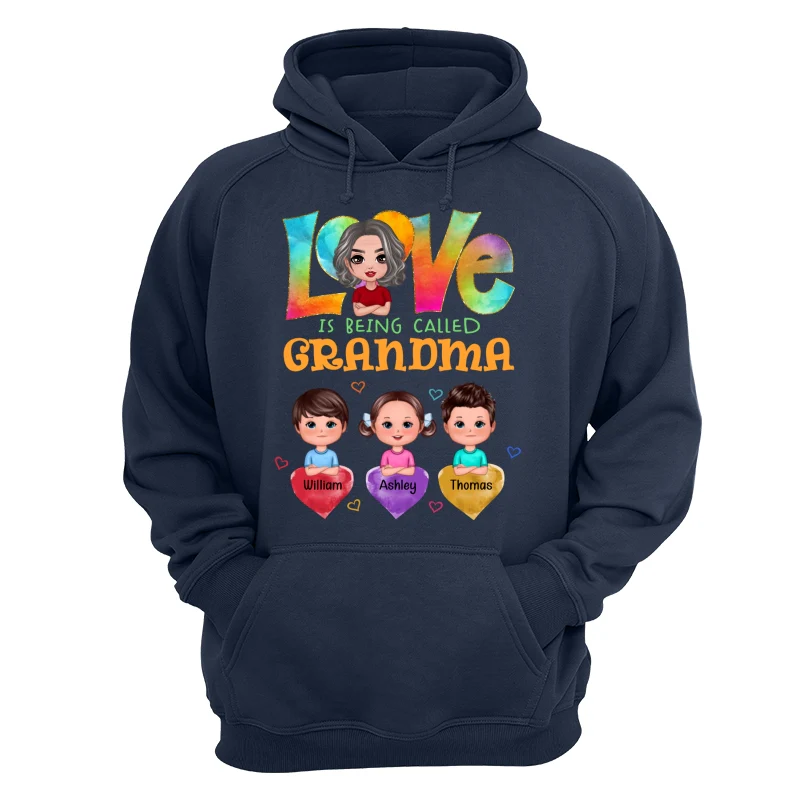 Doll Grandma With Grandkids Colorful Pattern Love Is Being Call Grandma Personalized Shirt - Image 9