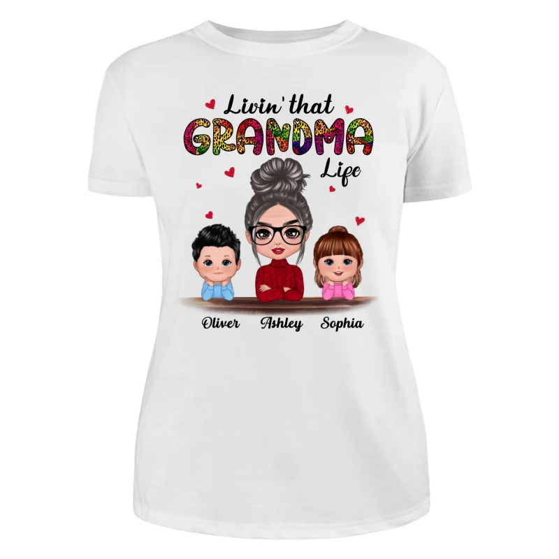 Doll Kids Chin On Hands Grandma Life Personalized Shirt - Image 10