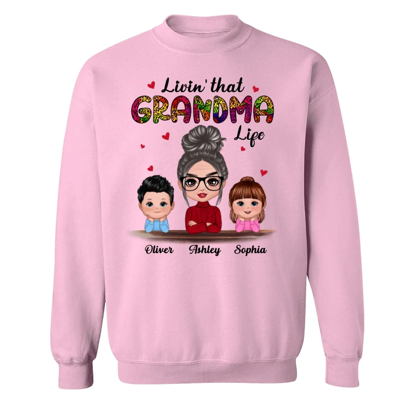Doll Kids Chin On Hands Grandma Life Personalized Shirt - Image 19