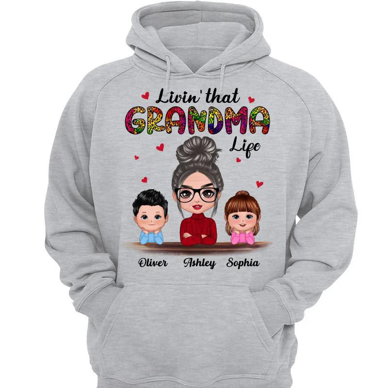 Doll Kids Chin On Hands Grandma Life Personalized Shirt - Image 3
