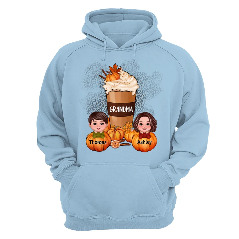 Doll Kids Grandma Mom Pumpkin Spice Latte Personalized Shirt - Image 16