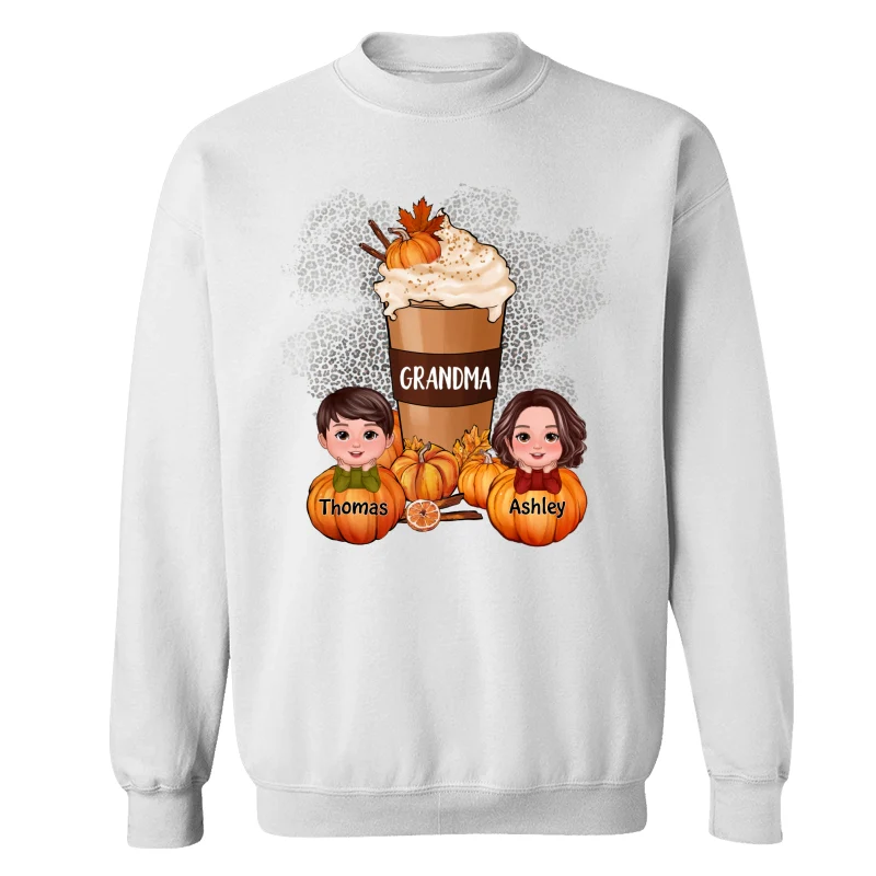 Doll Kids Grandma Mom Pumpkin Spice Latte Personalized Shirt - Image 17