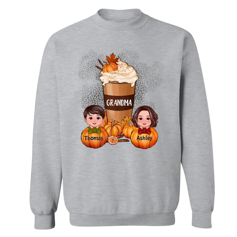 Doll Kids Grandma Mom Pumpkin Spice Latte Personalized Shirt - Image 18