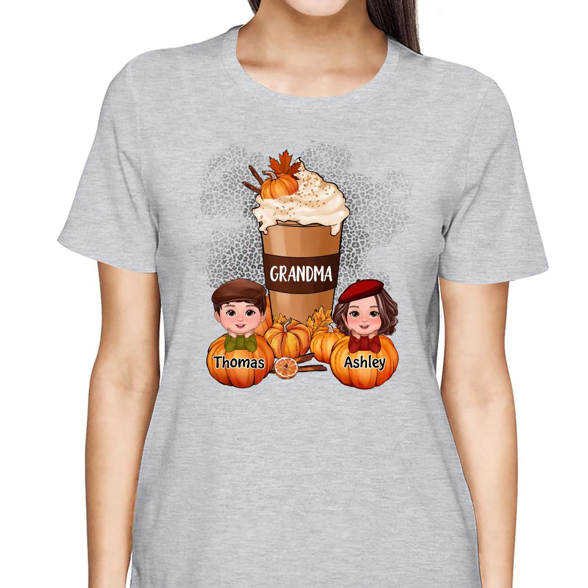 Doll Kids Grandma Mom Pumpkin Spice Latte Personalized Shirt - Image 2