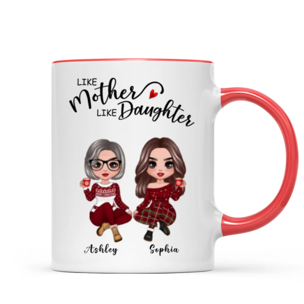 Doll Like Mother Like Daughters Christmas Personalized Mug - Image 4