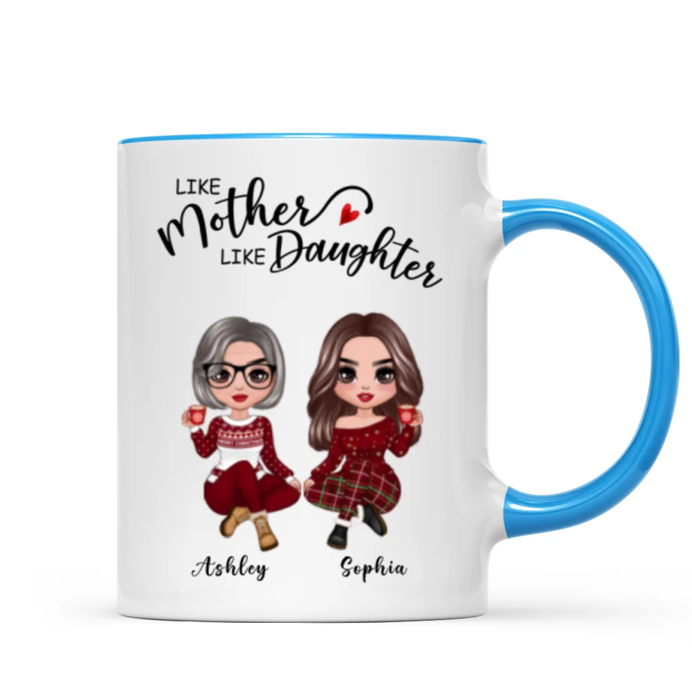 Doll Like Mother Like Daughters Christmas Personalized Mug - Image 5