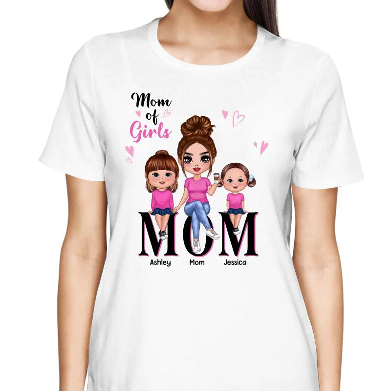 Doll Mom And Kids Mom Of Boys Girls Personalized Shirt - Image 2