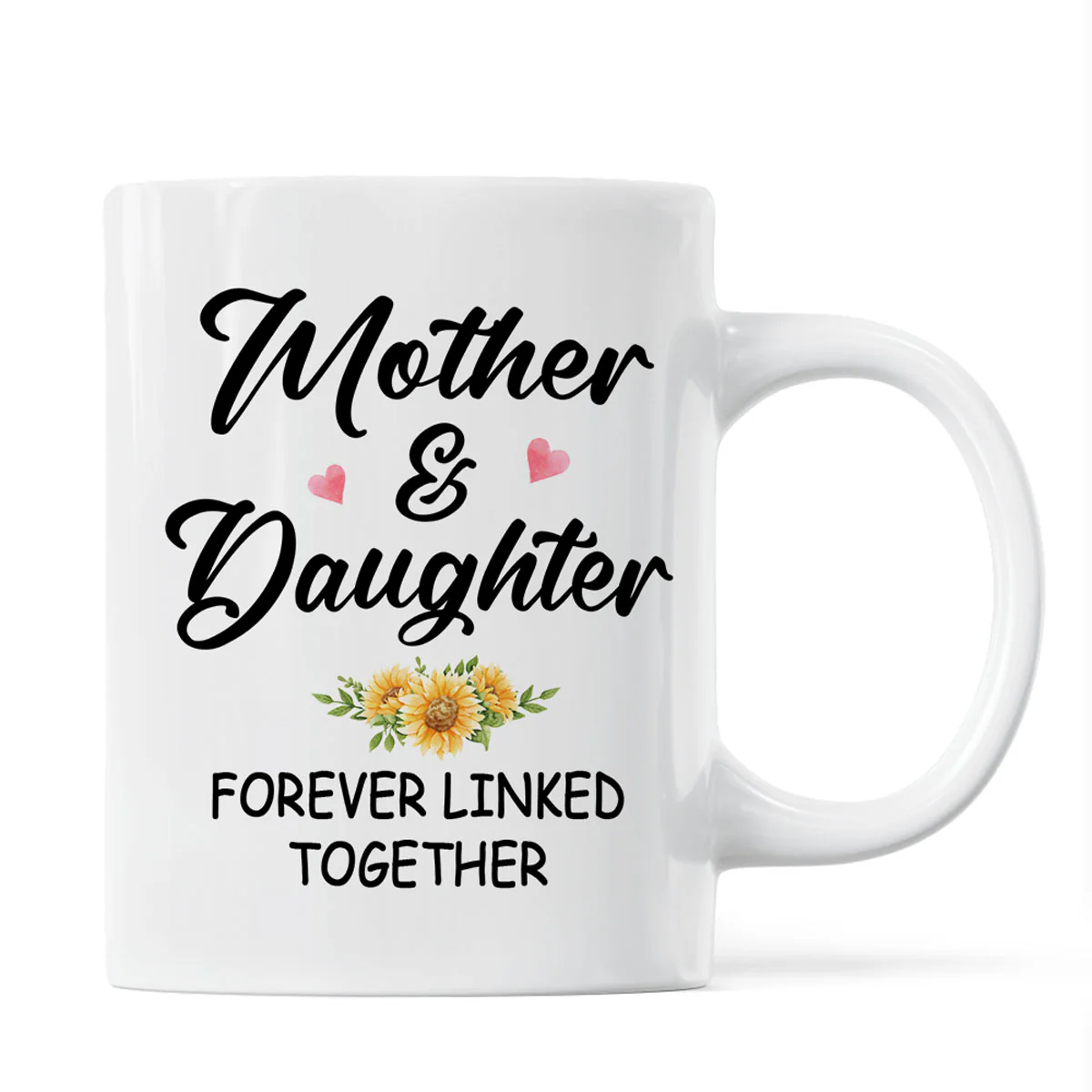 Doll Mom Daughter Sitting On Swing Holding Sunflower Personalized Mug - Image 2