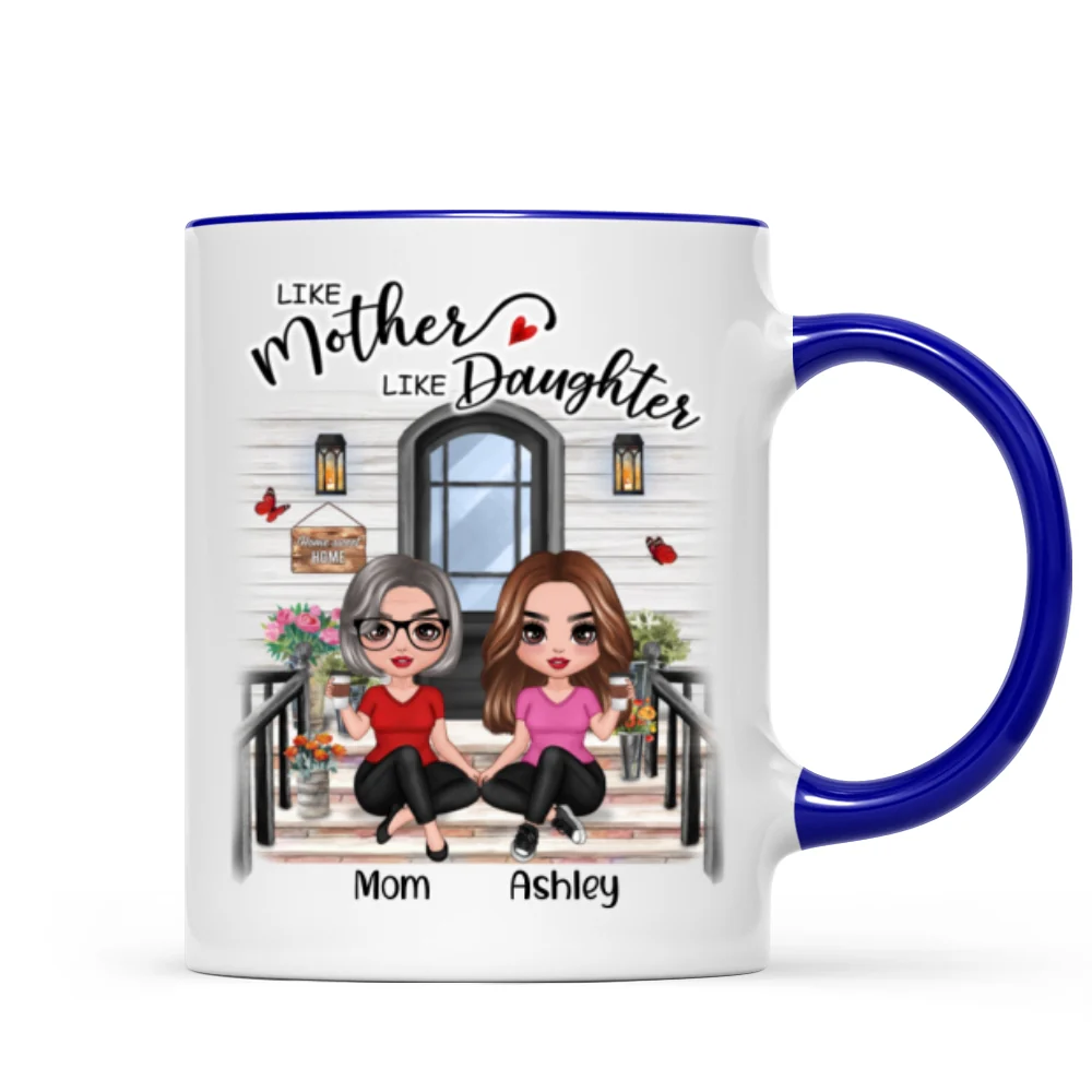Doll Mother Daughter Front Porch Personalized Mug - Image 6