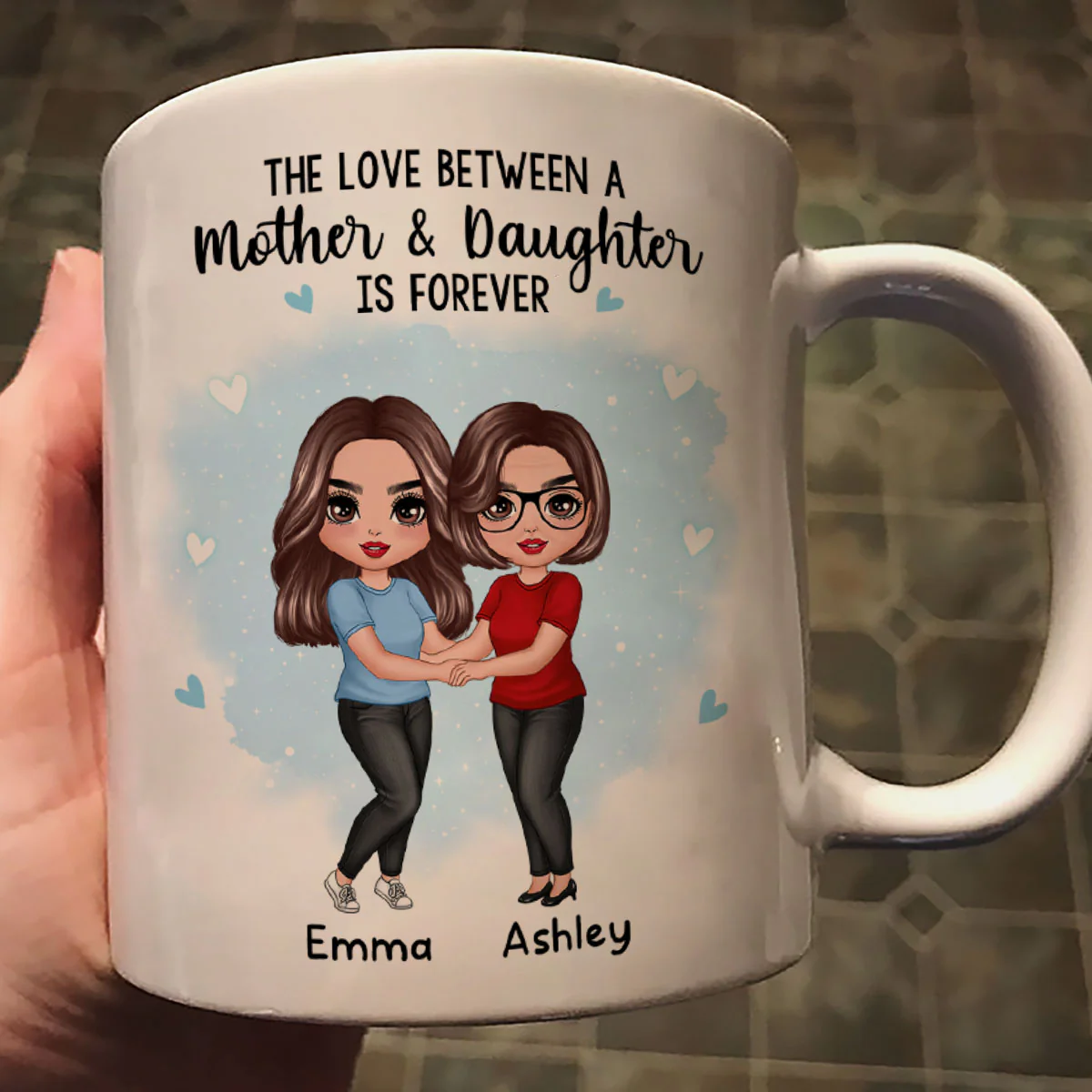 Doll Mother Daughters Hugging Like Mother Like Daughter Personalized Mug - Image 2