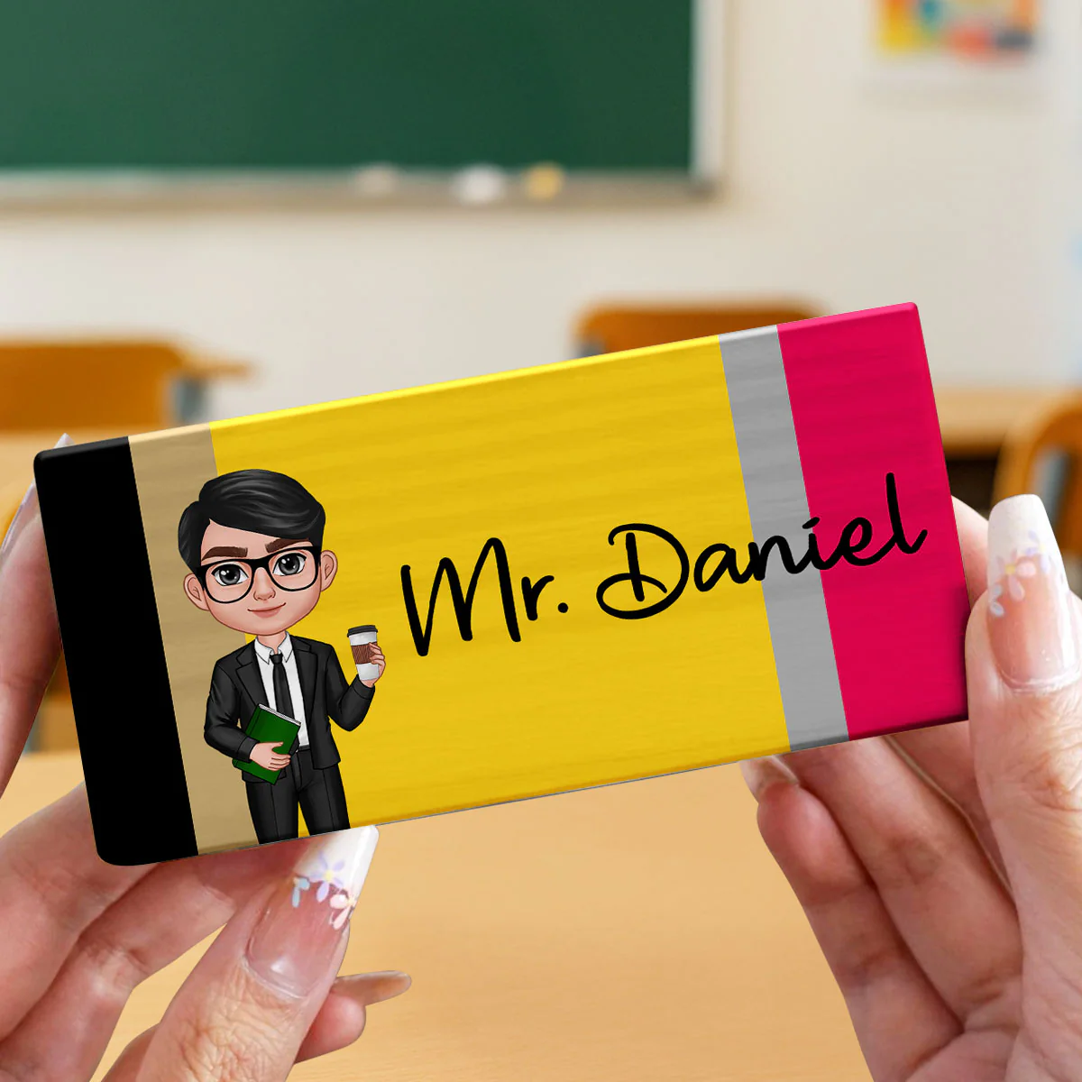 Doll Teacher Personalized Chalkboard Whiteboard Eraser with Marker, Teacher Appreciation Gift, Back To School Gift - Image 11