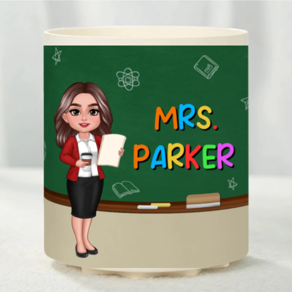 Doll Teacher Personalized Rotating Pen Holder, Teacher Appreciation Gift, Back To School Gift - Image 10