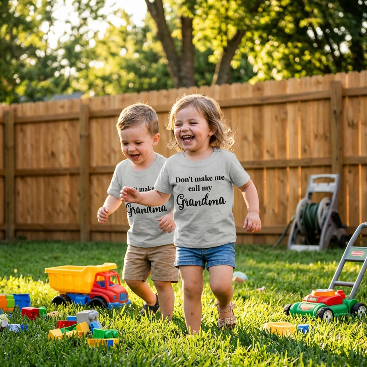 Don't Make Me Call My Grandma Shirt For Kid - Image 4