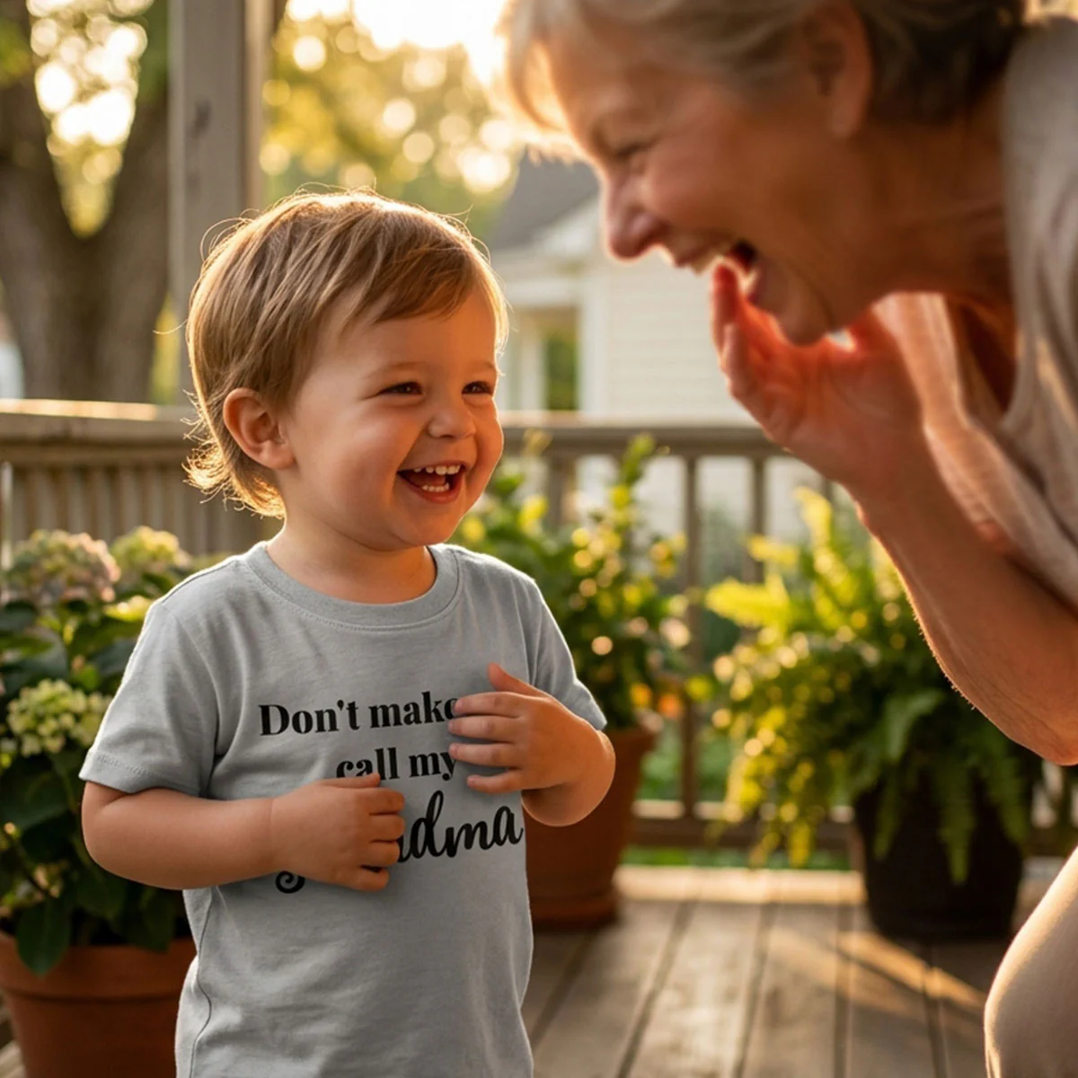 Don't Make Me Call My Grandma Shirt For Kid - Image 6