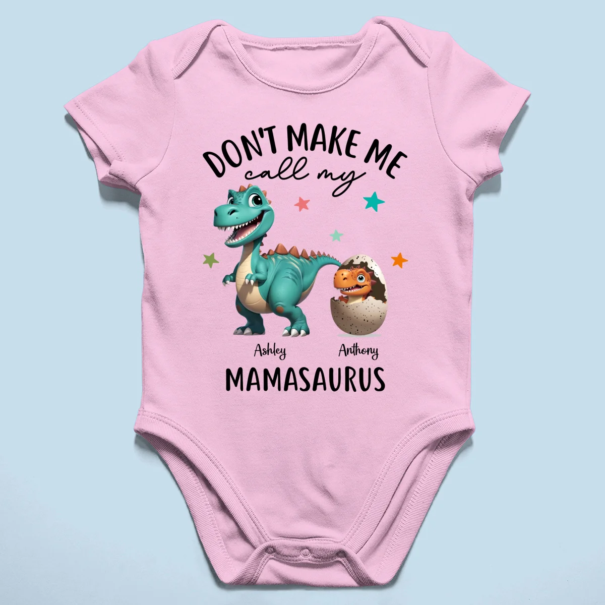 Don't Make Me Call My Mamasaurus Grandmasaurus Personalized Kid Shirt - Image 13