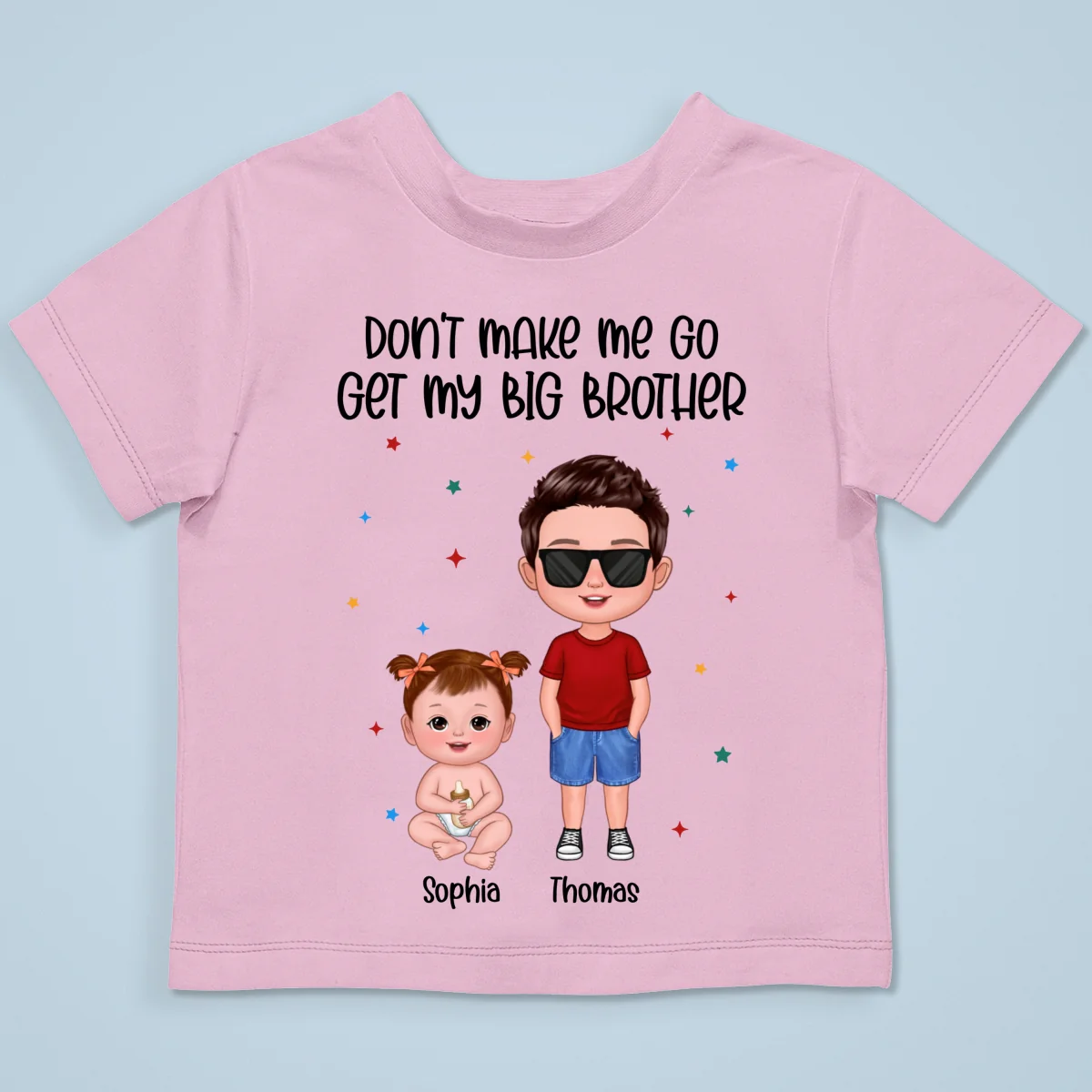 Don't Make Me Go Get My Big Brother Sister Personalized Baby Onesie - Image 15