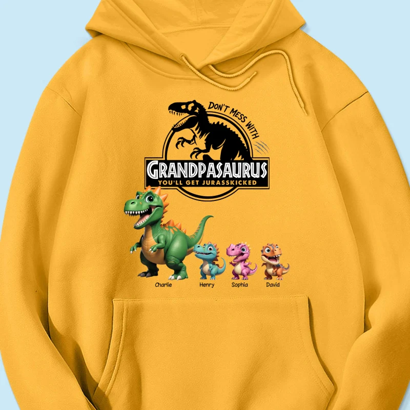 Don't Mess With Grandpasaurus - Personalized Shirt - Father's Day Gift For Grandpa, Dad, Husband - Image 23