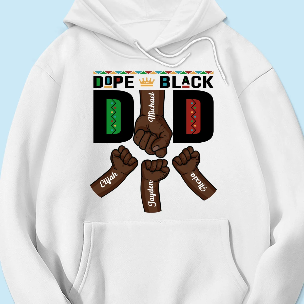 Dope Black Dad Fist Bump Father‘s Day Gift Personalized Shirt - Image 12