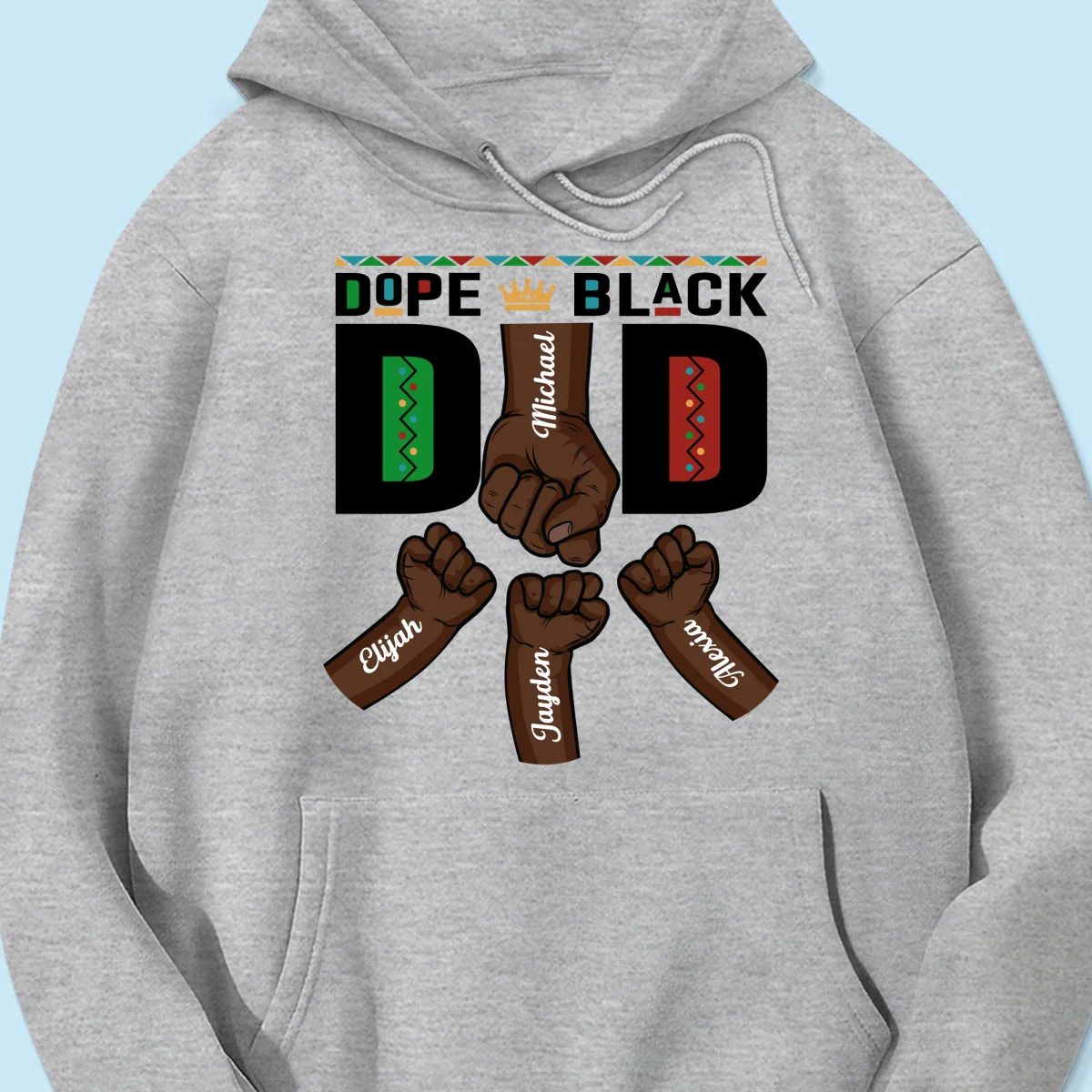 Dope Black Dad Fist Bump Father‘s Day Gift Personalized Shirt - Image 13