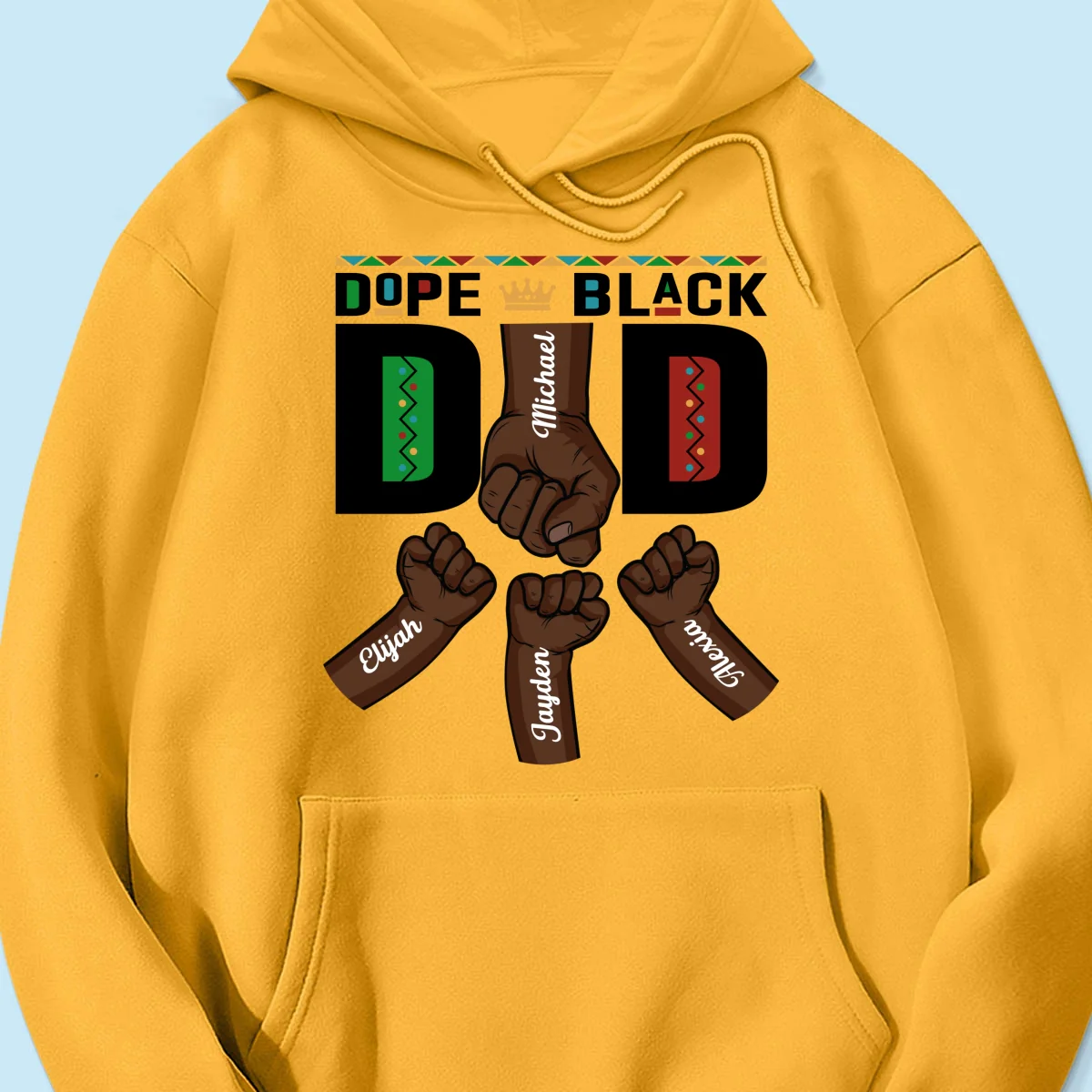 Dope Black Dad Fist Bump Father‘s Day Gift Personalized Shirt - Image 15