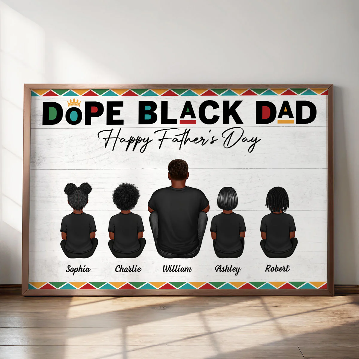 Dope Black Dad Personalized Poster| Heartfelt Father's Day Gift For Dad - Image 3