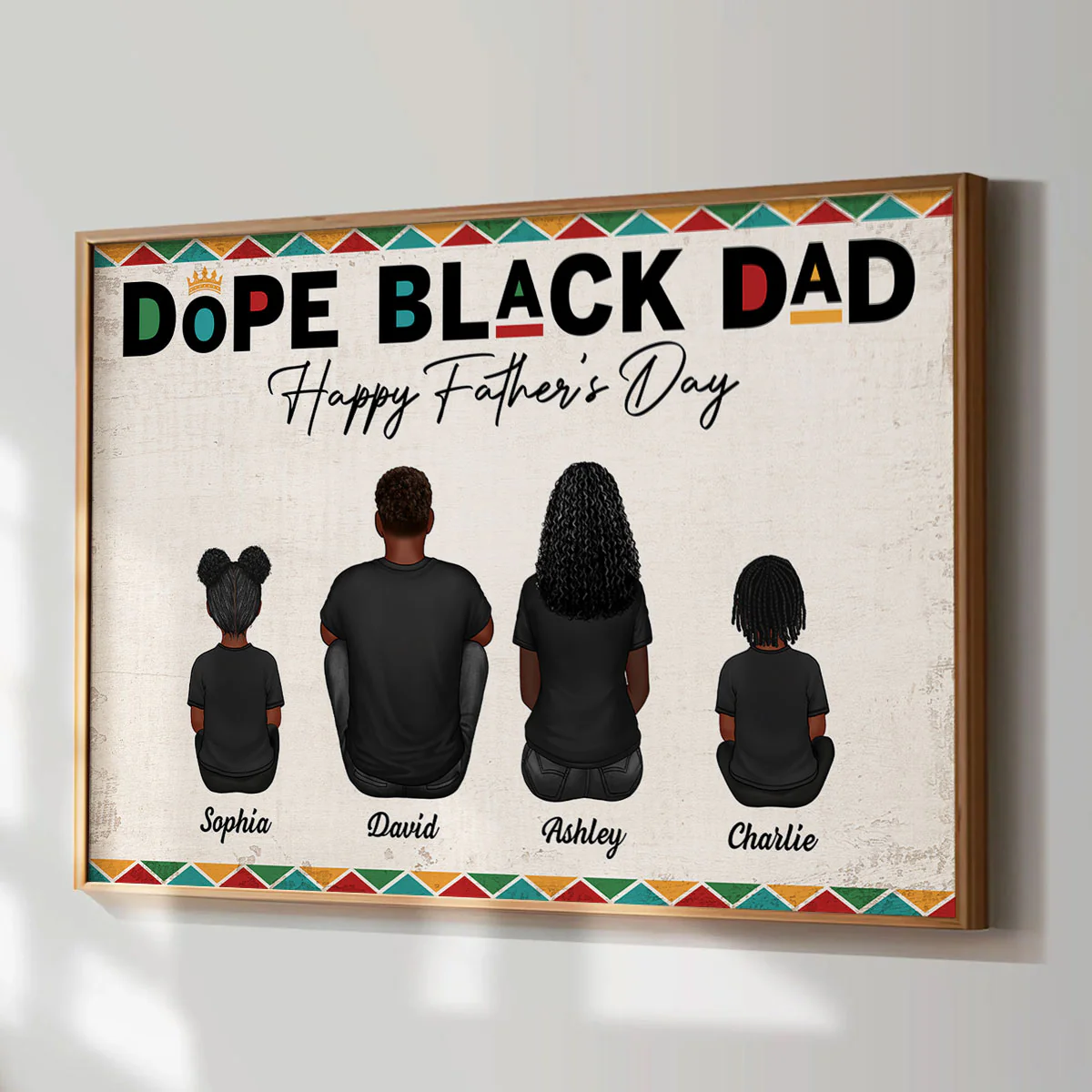 Dope Black Dad Personalized Poster| Heartfelt Father's Day Gift For Dad - Image 4