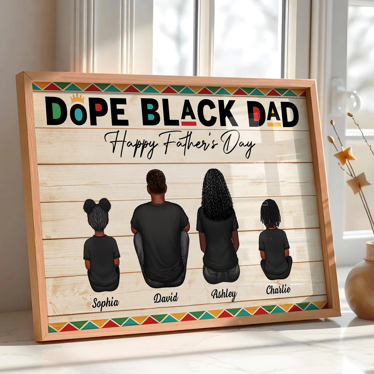 Dope Black Dad Personalized Poster| Heartfelt Father's Day Gift For Dad - Image 5