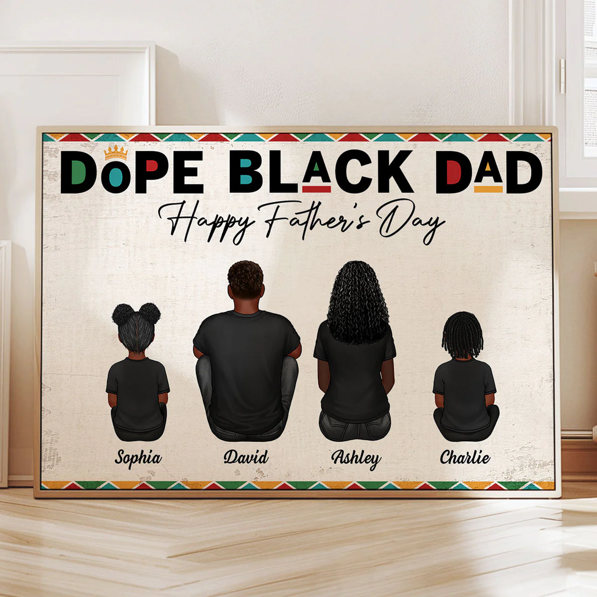 Dope Black Dad Personalized Poster| Heartfelt Father's Day Gift For Dad - Image 6