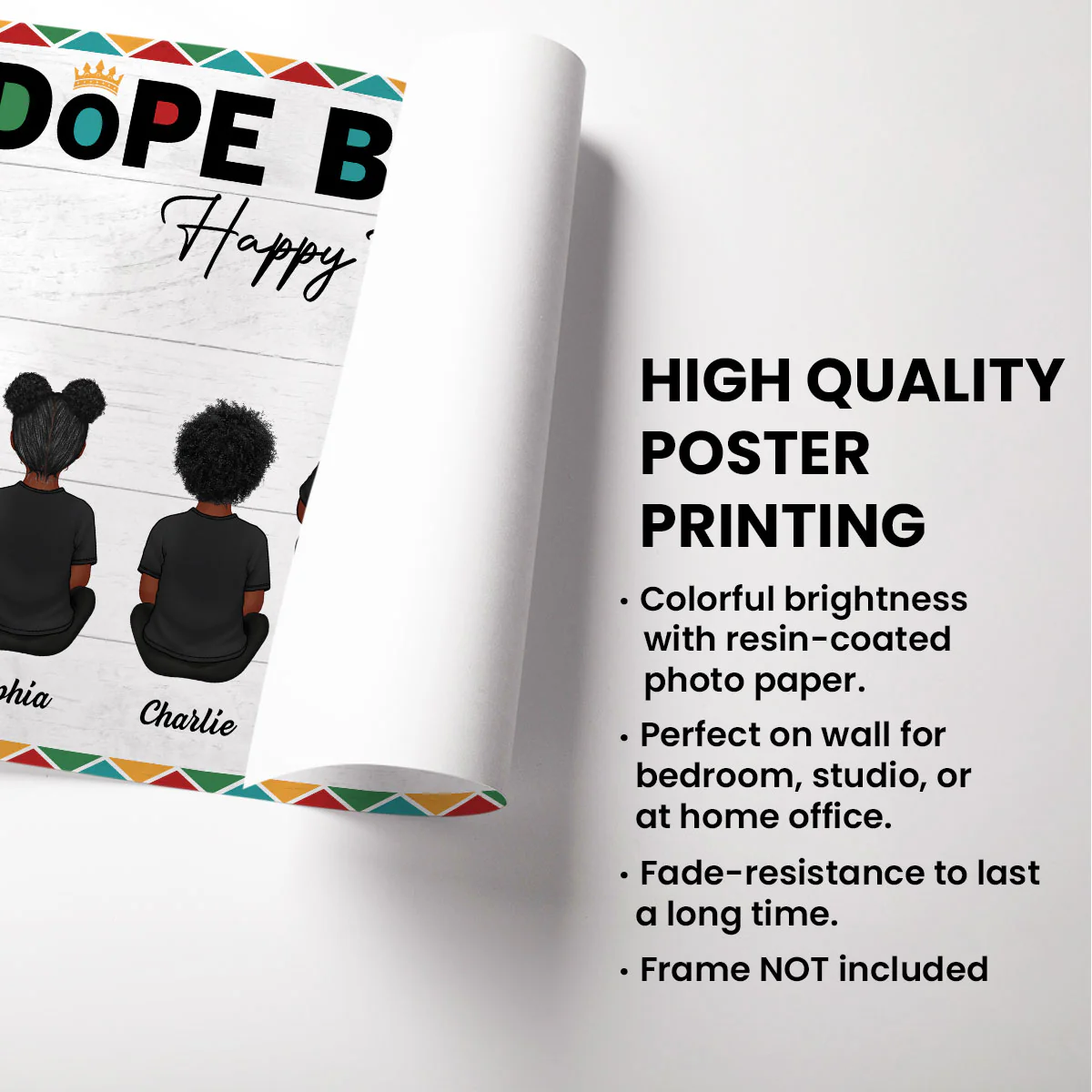 Dope Black Dad Personalized Poster| Heartfelt Father's Day Gift For Dad - Image 7