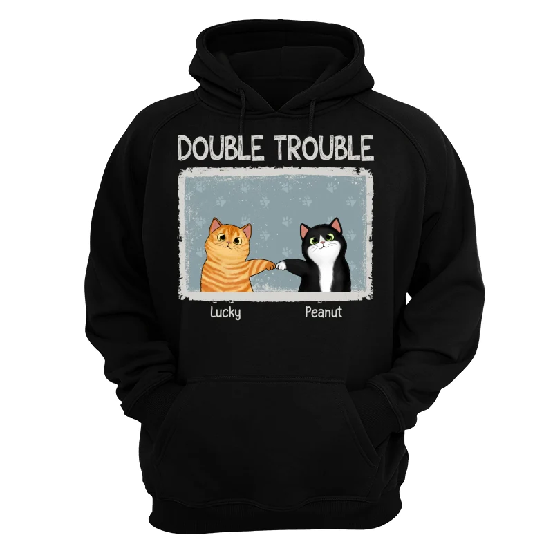 Double Trouble Drizzle Color Frame Fluffy Cat Personalized Shirt - Image 13