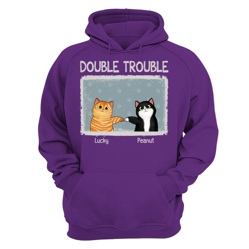 Double Trouble Drizzle Color Frame Fluffy Cat Personalized Shirt - Image 15