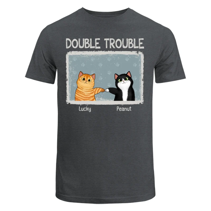 Double Trouble Drizzle Color Frame Fluffy Cat Personalized Shirt - Image 7