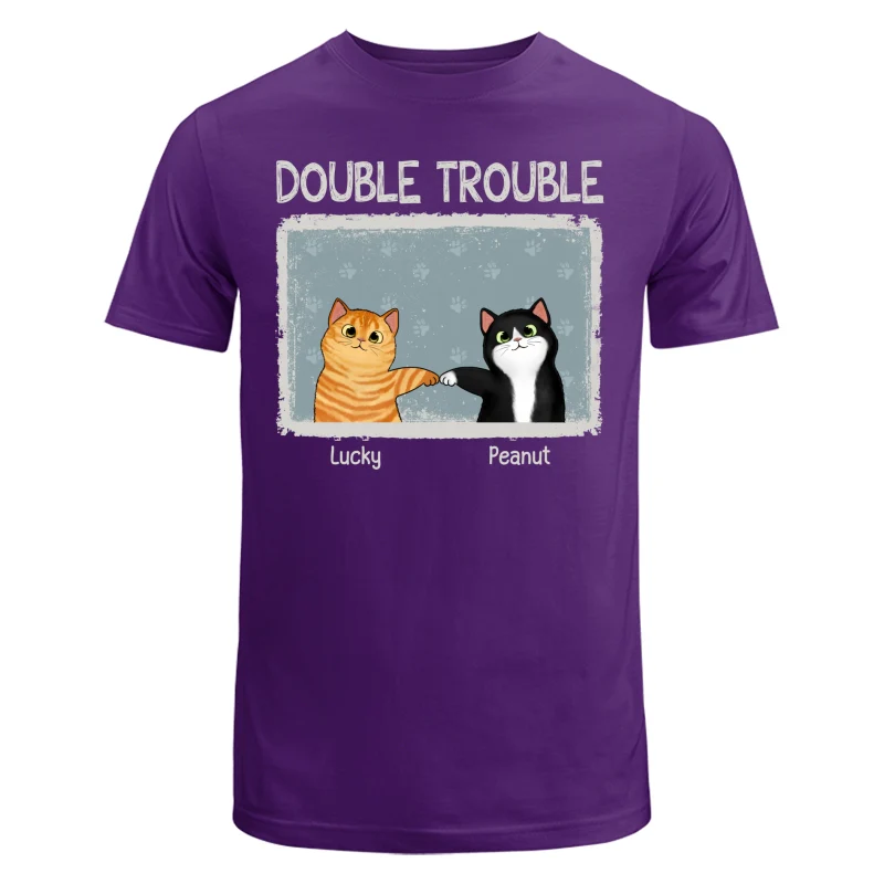 Double Trouble Drizzle Color Frame Fluffy Cat Personalized Shirt - Image 8