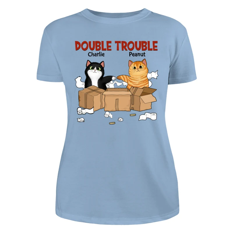 Double Trouble Naughty Fluffy Cats Funny Gift For Cat Lover Personalized Shirt - Image 12