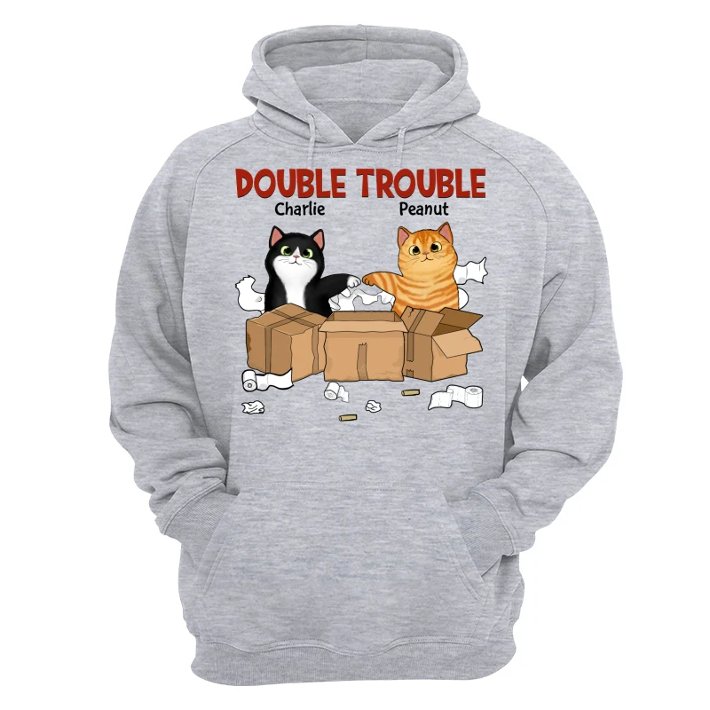 Double Trouble Naughty Fluffy Cats Funny Gift For Cat Lover Personalized Shirt - Image 17