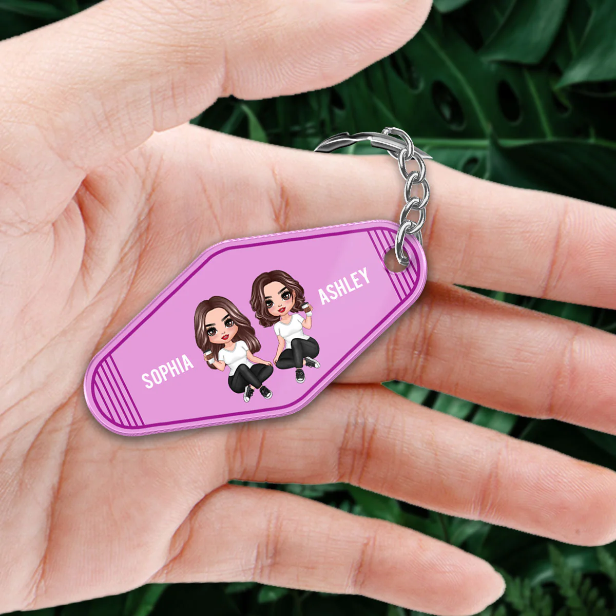 Drive Safe Doll Besties Simple Personalized Acrylic Keychain - Image 2