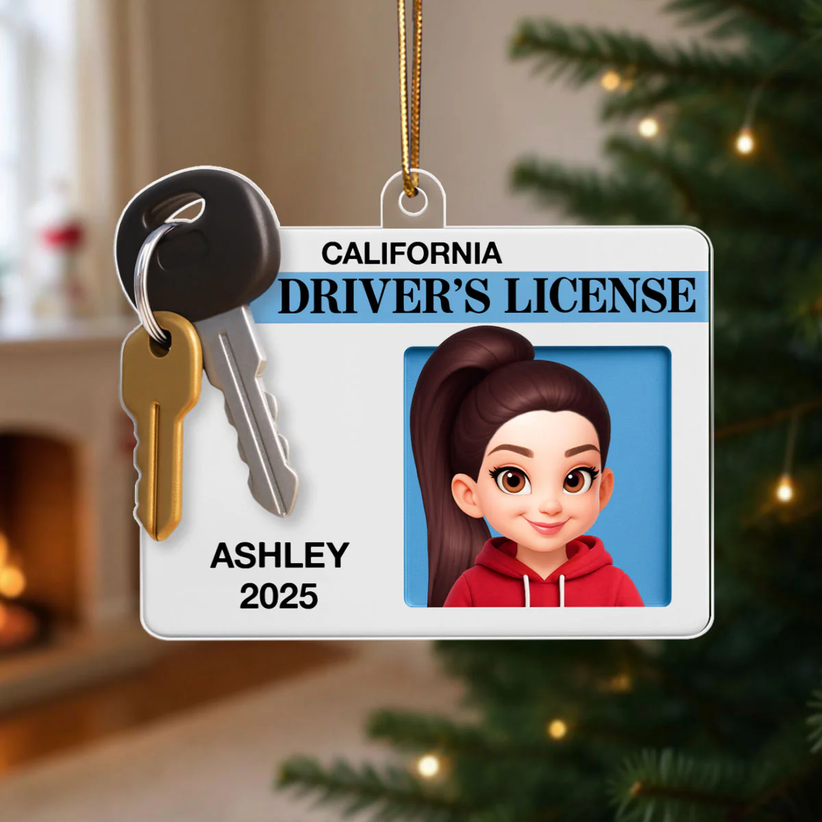 Driver's License 3D Effect - Personalized Acrylic Ornament - Christmas Gift For New Drivers, Teen Boy Teen Girl - Image 7