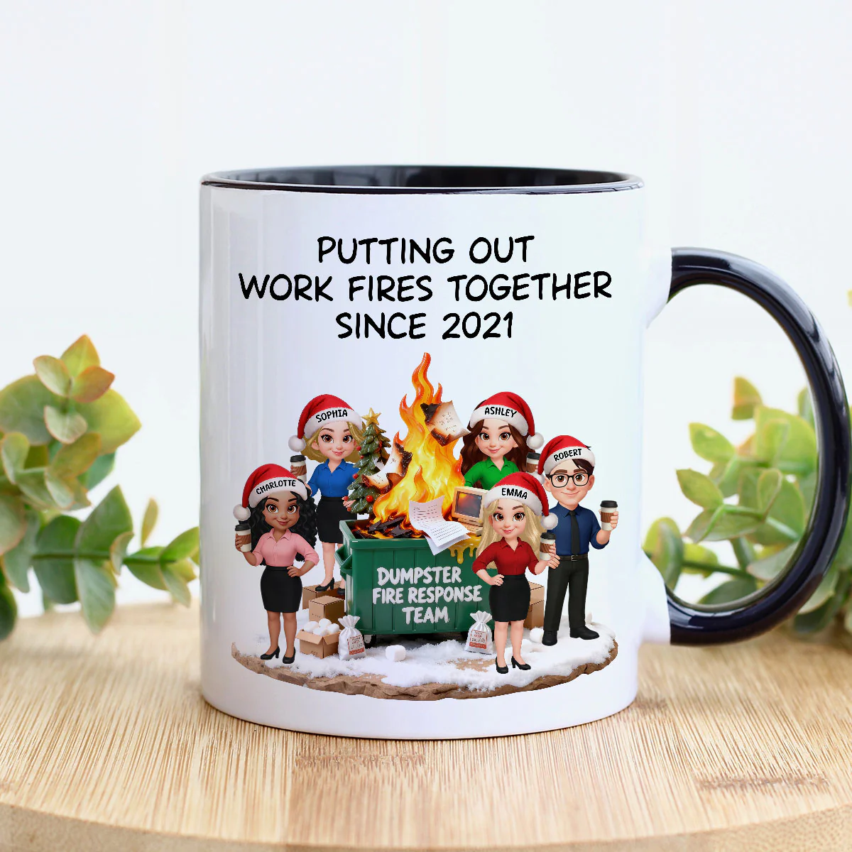 Dumpster Fire Response Team - Personalized Mug - Funny Gift For Coworkers, Work Besties - Image 6