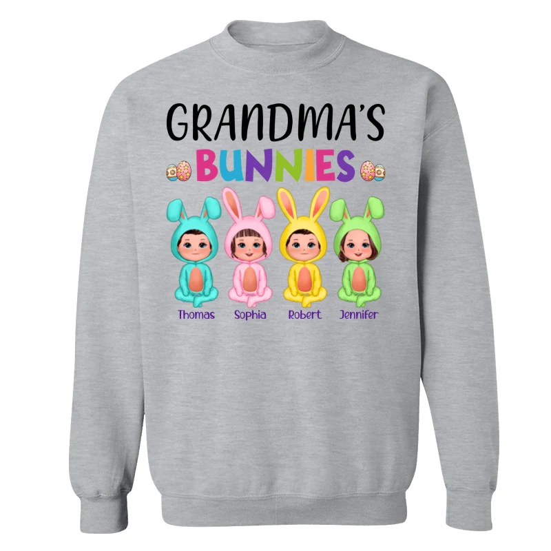 Easter Grandma‘s Bunnies Doll Kids Personalized Shirt - Image 18