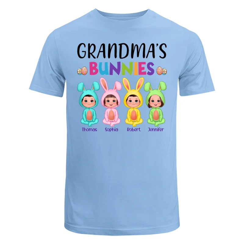 Easter Grandma‘s Bunnies Doll Kids Personalized Shirt - Image 8