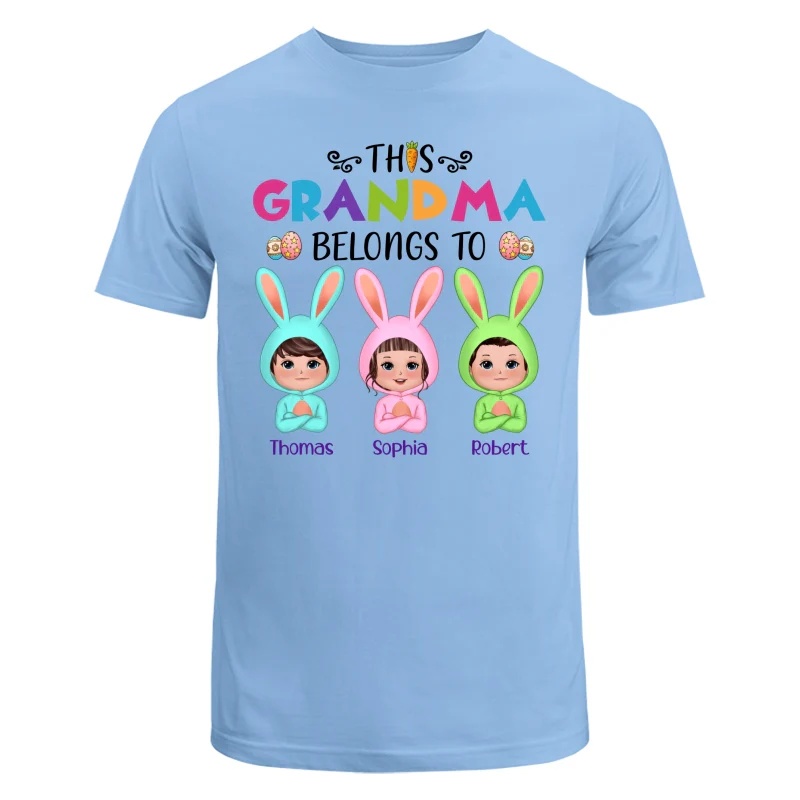 Easter This Grandma Belongs To Bunny Doll Kids Personalized Shirt - Image 8