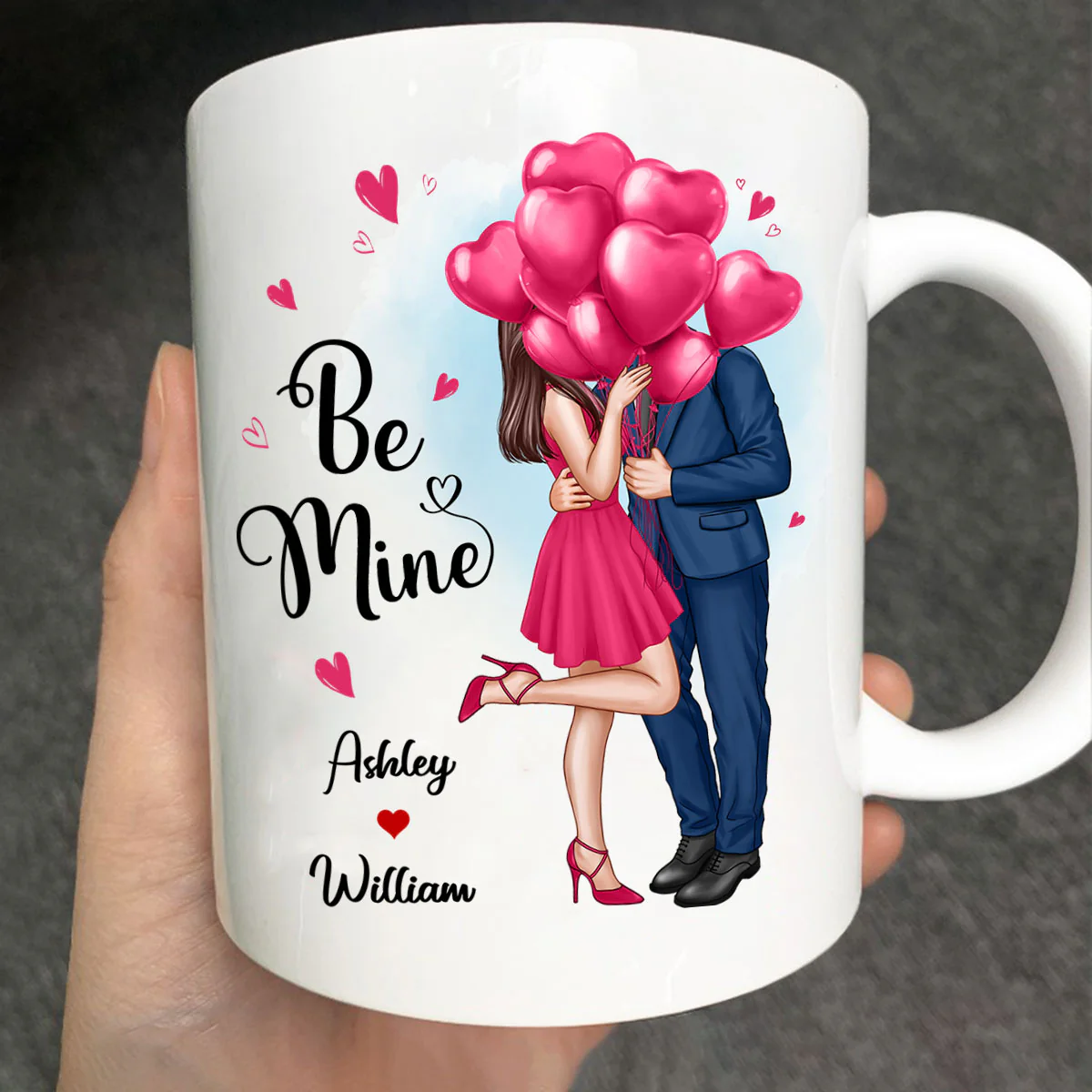 Elegant Couple Be Mine Personalized Mug - Image 2