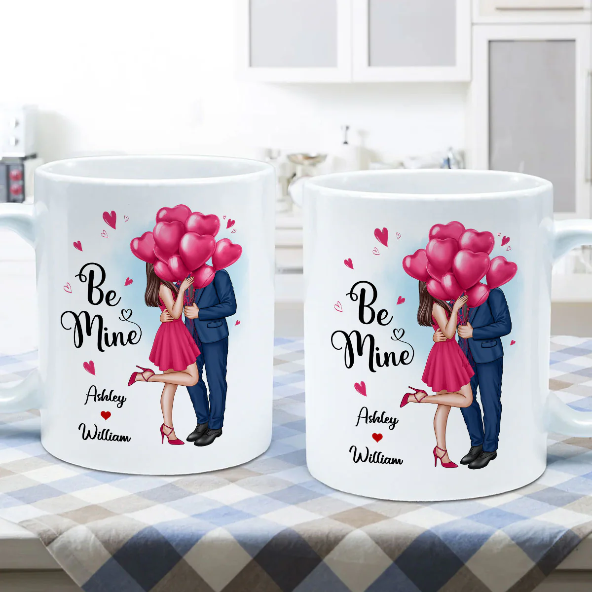 Elegant Couple Be Mine Personalized Mug - Image 5