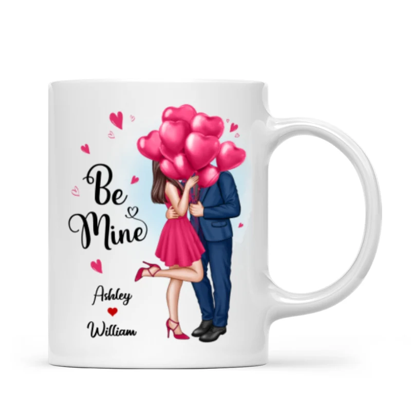 Elegant Couple Be Mine Personalized Mug - Image 6