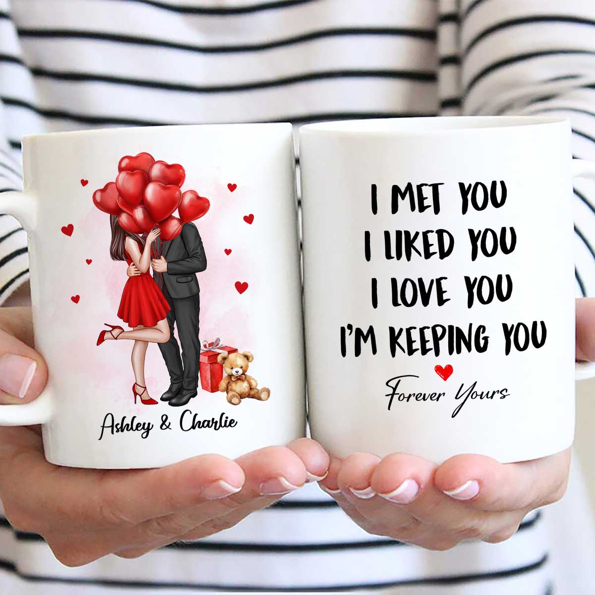 Elegant Couple I Met You I Love You Personalized Mug - Image 2