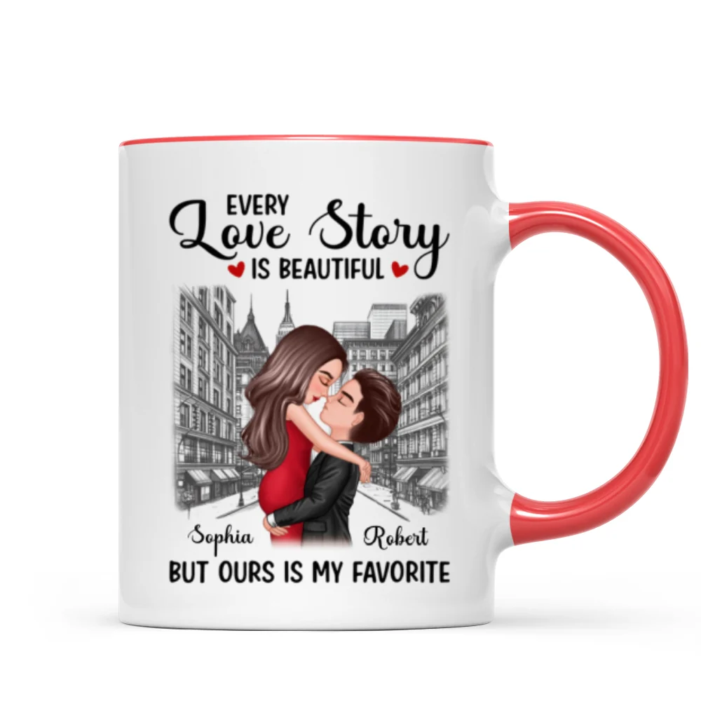 Elegant Couple On The Street Personalized Mug - Image 9