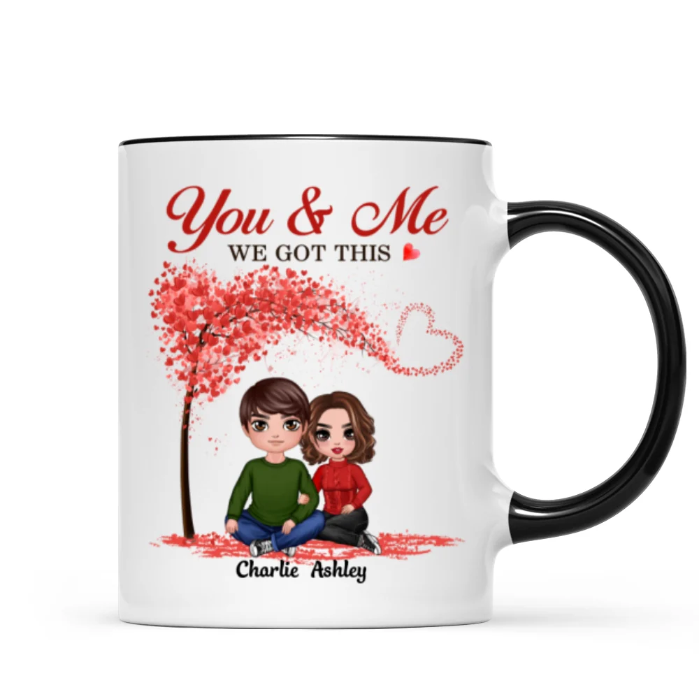Embracing Couple Under Tree Personalized Mug - Image 5