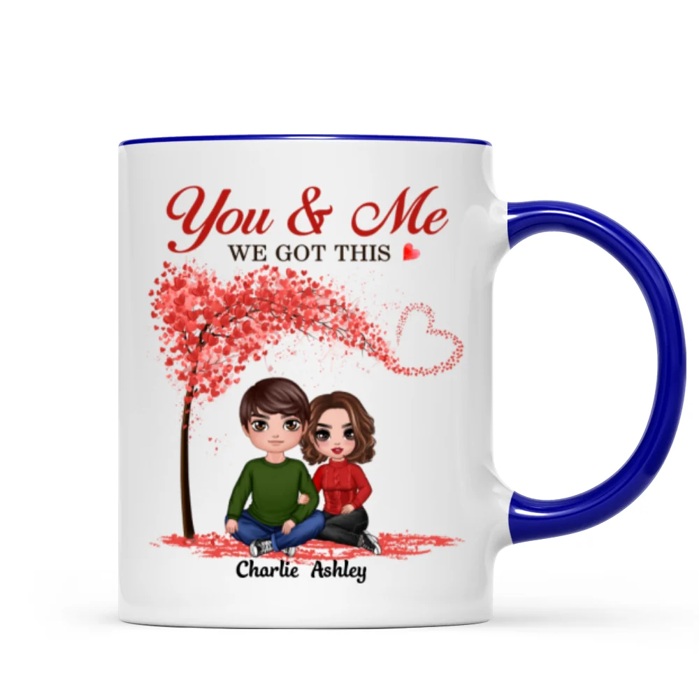 Embracing Couple Under Tree Personalized Mug - Image 6