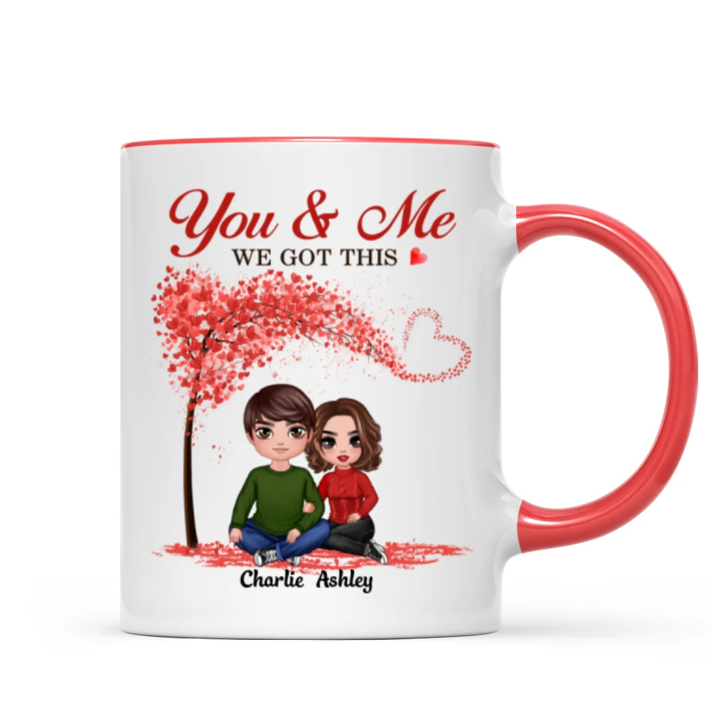 Embracing Couple Under Tree Personalized Mug - Image 7